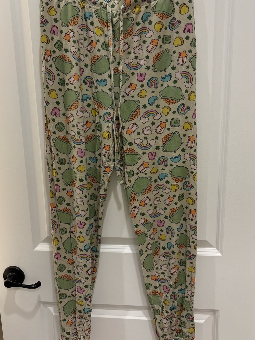 Caden Lane St. Patrick's Day Pot of Gold Print jogger style bamboo pants